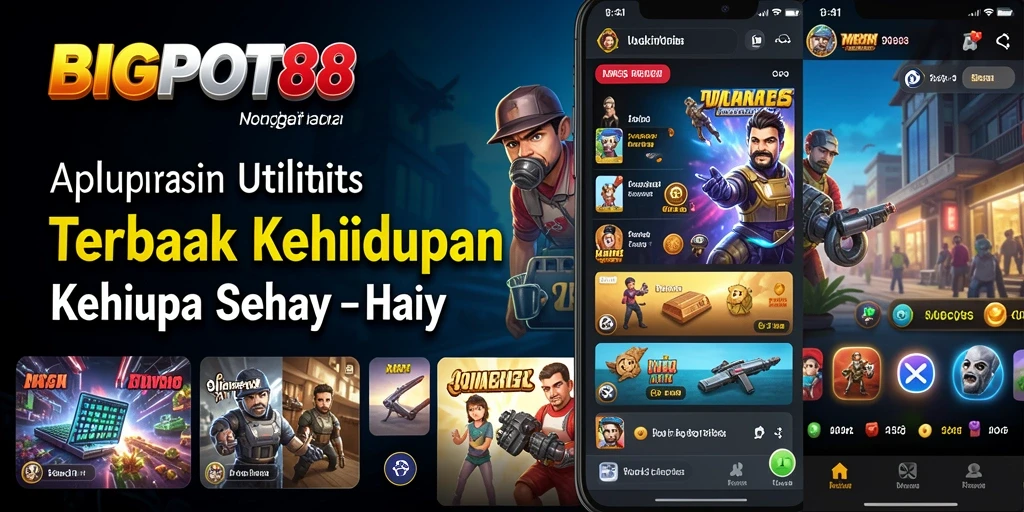 Tampilan antarmuka utama aplikasi BIGPOT88 yang memukau.