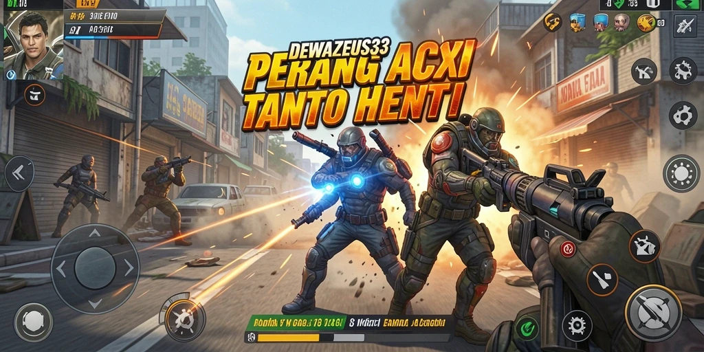 Gameplay aksi seru DEWAZEUS33 di layar, menunjukkan pertempuran mendebarkan.