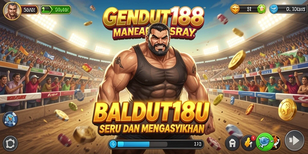 Screenshot menunjukkan aksi balapan seru di GENDUT188.