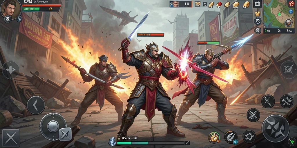 Screenshot gameplay K234 menunjukkan strategi menarik dalam pertempuran.