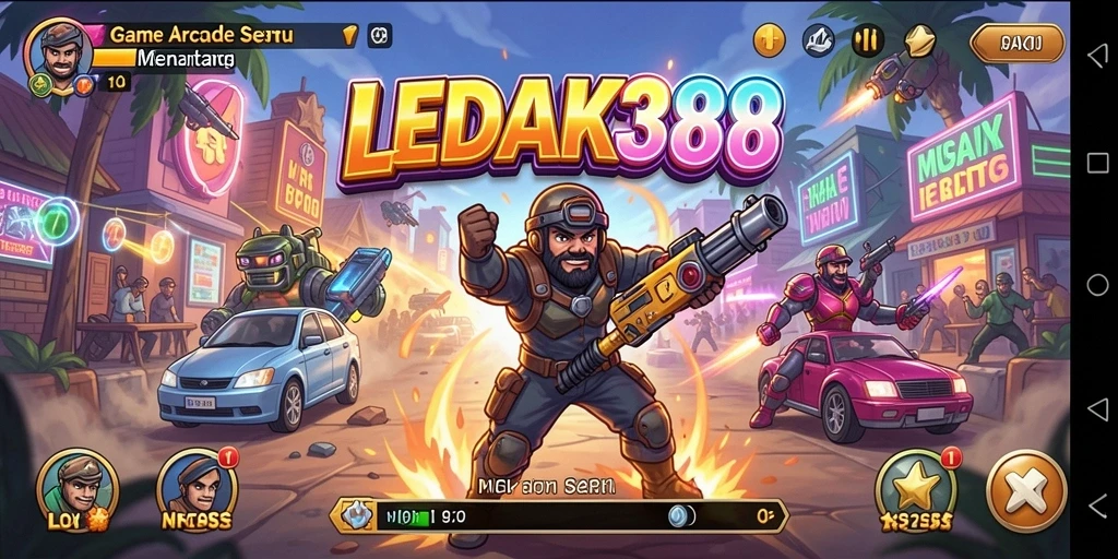 Tampilan gameplay seru dan menantang dari LEDAK388.