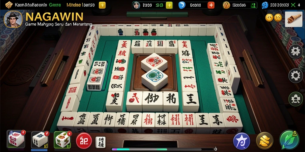 Tampilan Gameplay Menarik NAGAWIN dengan grafis Mahjong.