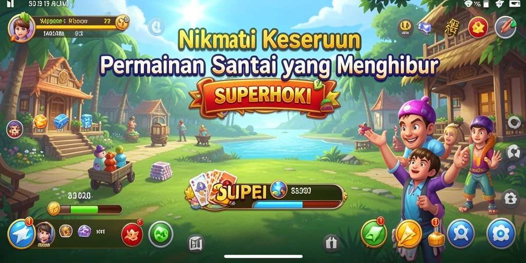 Tampilan menarik dari gameplay SUPERHOKI yang menghibur.